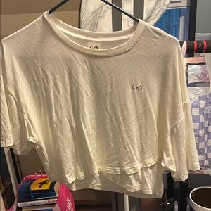 Stylish Cream Short Sleeve Top